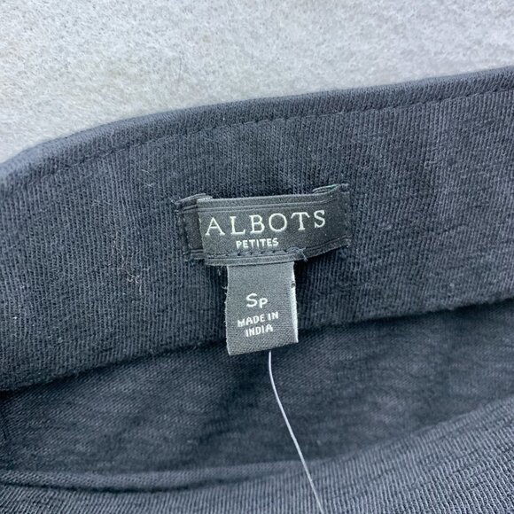 Talbots Skirt Womens Small Petite‎ Black Pull On Knit Embroidered Stretch - Picture 9 of 11